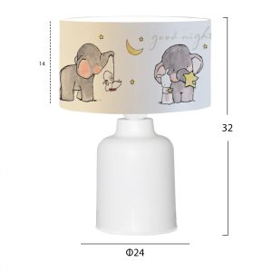 Children's lighting table Hm7577.01 brand white elephant D24x32cm