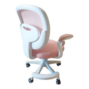 Children's office chair Bernu, mesh fabric in pink shade 47x56x80-90cm