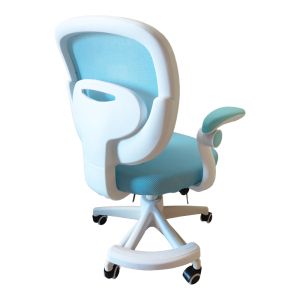Children's office chair Bernu, mesh fabric in light blue shade 47x56x80-90cm
