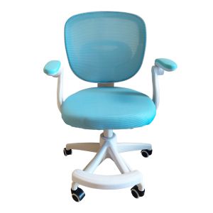 Children's office chair Bernu, mesh fabric in light blue shade 47x56x80-90cm