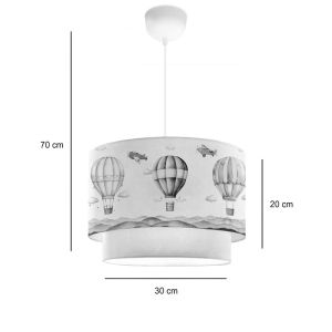 Children's chandelier Balon in cream shade D30x20cm