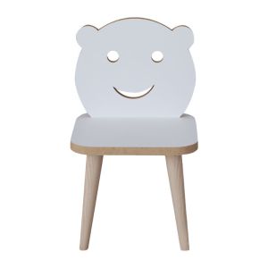 Children's chair Jerry white-natural 30x30x52cm