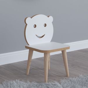 Children's chair Jerry white-natural 30x30x52cm