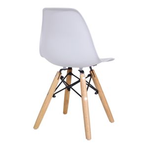Children's chair Julita Pp white Pp and natural beech wood 35x31x57.5cm