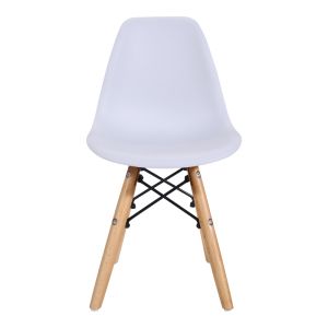 Children's chair Julita Pp white Pp and natural beech wood 35x31x57.5cm