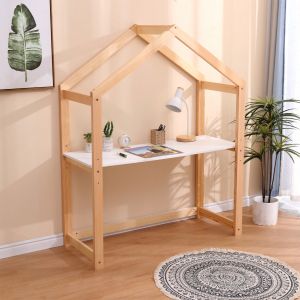 Детско бюро Pepe Hm2498.03 борово дърво в естествен цвят-меламин 120x44x152hcm.
