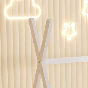 Children's bed Munk Montessori pine solid wood in white for mattress 190x90cm Hm681,03
