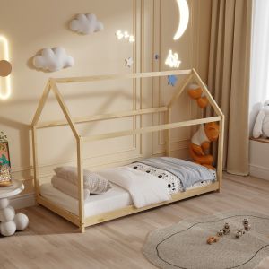 Pepe Montessori children's bed, solid pine, natural - 140x70cm Hm678.01