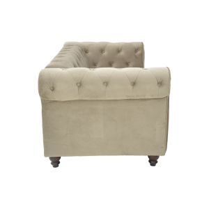 Sofa 2 seats Chesterfield Incredible beige velvet 160x84x67cm
