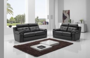 Sofa 2 seats Hera - natural leather - gray - 170/100/92