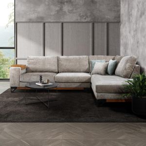 Sofa Angelo right corner beige 300x230x95