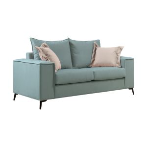 Verona 2-piece sofa in mental fabric with cream cushions
