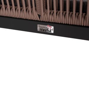 Диван двумесен Myrtia Hm5550.12 алуминий в Антрацит-teslin въже в бежово 123x61x90всм.