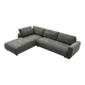 Диван десен ъглов дамаска Gianco в сив нюанс 298x208x85см
