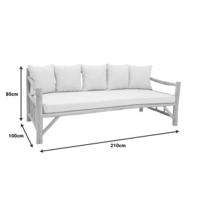 Sofa Rosiana natural teak 210x100x80cm