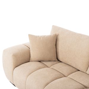 Coven right-angle sofa in ecru fabric 298x102-208x85hcm Hm3266,01r