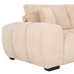 Coven right-angle sofa in ecru fabric 298x102-208x85hcm Hm3266,01r
