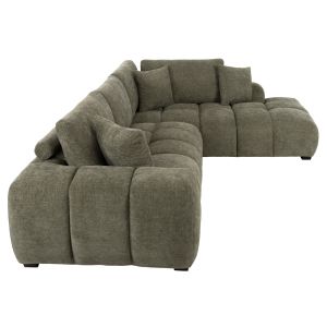 Coven right-angle sofa in green fabric 298x102-208x85hcm Hm3266,04r