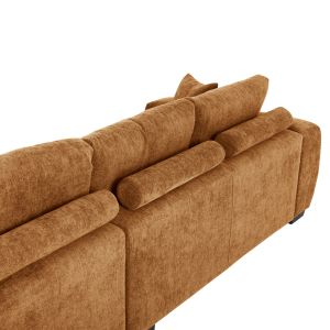 Coven right-angle sofa in sand-beige fabric 298x102-208x85hcm Hm3266,02r