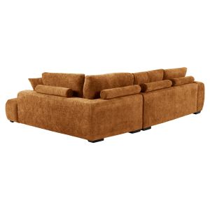 Coven right-angle sofa in sand-beige fabric 298x102-208x85hcm Hm3266,02r
