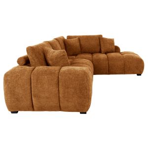 Coven right-angle sofa in sand-beige fabric 298x102-208x85hcm Hm3266,02r