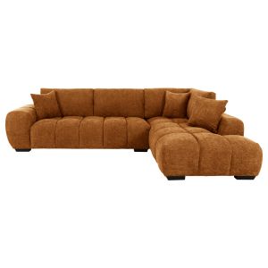 Coven right-angle sofa in sand-beige fabric 298x102-208x85hcm Hm3266,02r