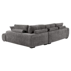 Coven right-hand corner sofa in dark gray fabric 298x102-208x85hcm Hm3266,03r