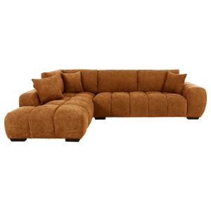 Coven left corner sofa in sand-beige fabric 298x102-208x85hcm Hm3266,02l