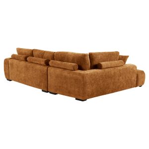 Coven left corner sofa in sand-beige fabric 298x102-208x85hcm Hm3266,02l