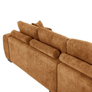 Coven left corner sofa in sand-beige fabric 298x102-208x85hcm Hm3266,02l