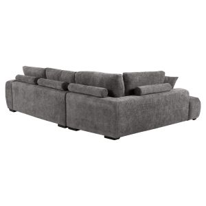 Coven left corner sofa in dark gray fabric 298x102-208x85hcm Hm3266,03l