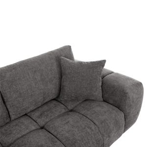 Coven left corner sofa in dark gray fabric 298x102-208x85hcm Hm3266,03l