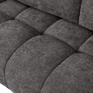 Coven left corner sofa in dark gray fabric 298x102-208x85hcm Hm3266,03l