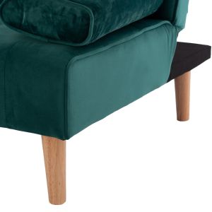 Sofa bed 'wanda' Hm3149,13 with green suede 188x83x83ycm
