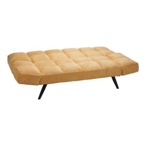 Диван-легло 3-местен Freddo в жълто кадифе 181x81x86см