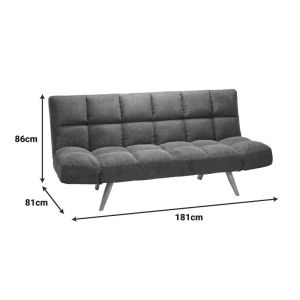 Диван-легло 3-местен Freddo в жълто кадифе 181x81x86см
