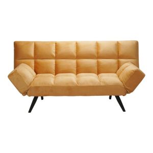 Диван-легло 3-местен Freddo в жълто кадифе 181x81x86см