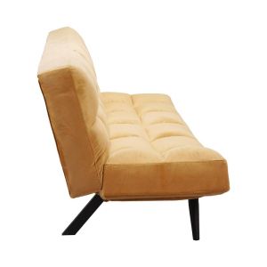 Диван-легло 3-местен Freddo в жълто кадифе 181x81x86см