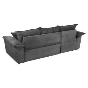 Sofa bed Aldo left corner with storage space polyester fabric anthracite 256x91-159x87hcm Hm3276,02l