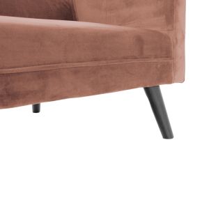 Dream sofa bed with velvet stool in rotten apple color 209x157x80cm