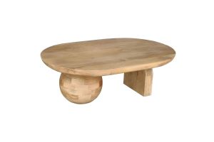 Designer table Kane solid wood white finish 110x72x38cm