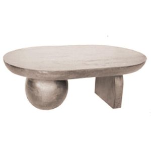 Designer table Kane solid wood white finish 110x72x38cm