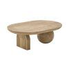 Designer table Kane solid wood white finish 110x72x38cm