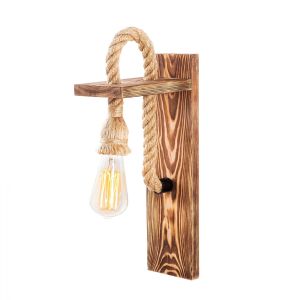Wooden wall lamp with ropes Hm7303 11x18x40cm