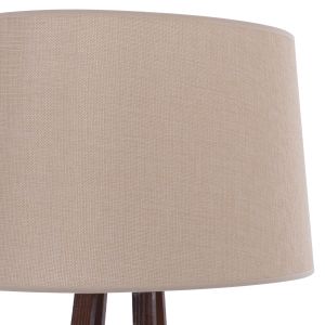 Wooden lamp with beige shade 26x26x156hcmhm7695,01