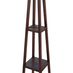 Wooden lamp with beige shade 26x26x156hcmhm7695,01