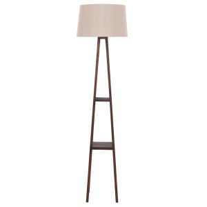 Wooden lamp with beige shade 26x26x156hcmhm7695,01