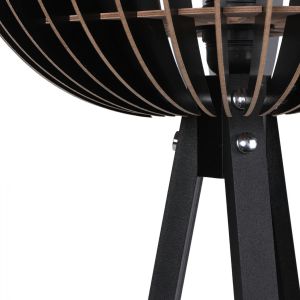 Wooden lamp with black shade Hm7375,02 D36x145