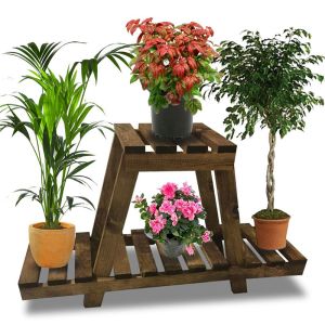 Wooden flower stand Tisa 75x25x49cm