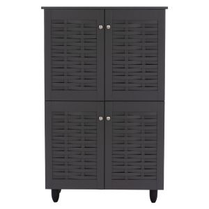 Дървен шкаф за обувки с 4 врати Hm2210,10